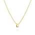 Initials Brick Alphabet Letter Necklace Gold Layered Steel Jewellery